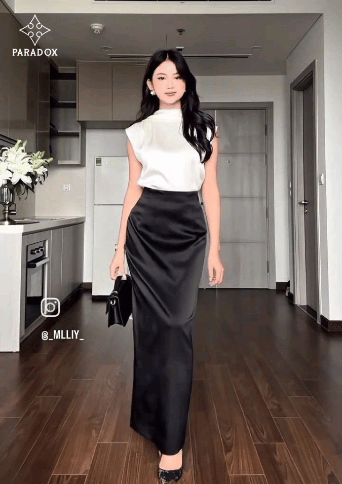 Chân váy bút chì mặc với áo gì?