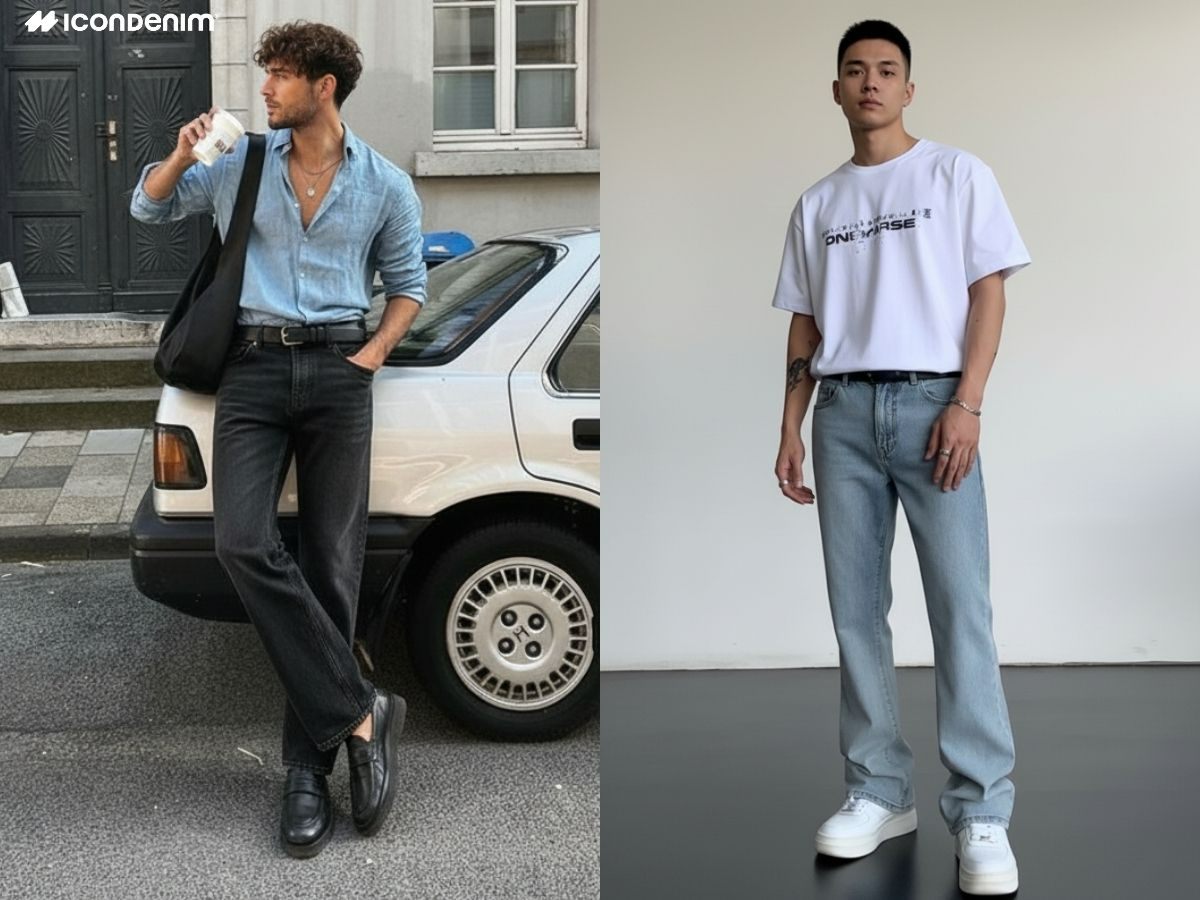 Tỷ lệ 1/3 - 2/3 giúp hack dáng với quần ống loe