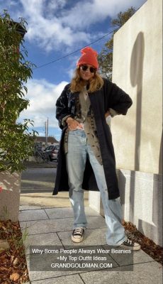 phối đồ với mũ beanie