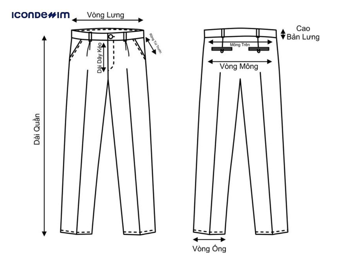 Đo size quần tây nam ngay tại nhà chuẩn xác