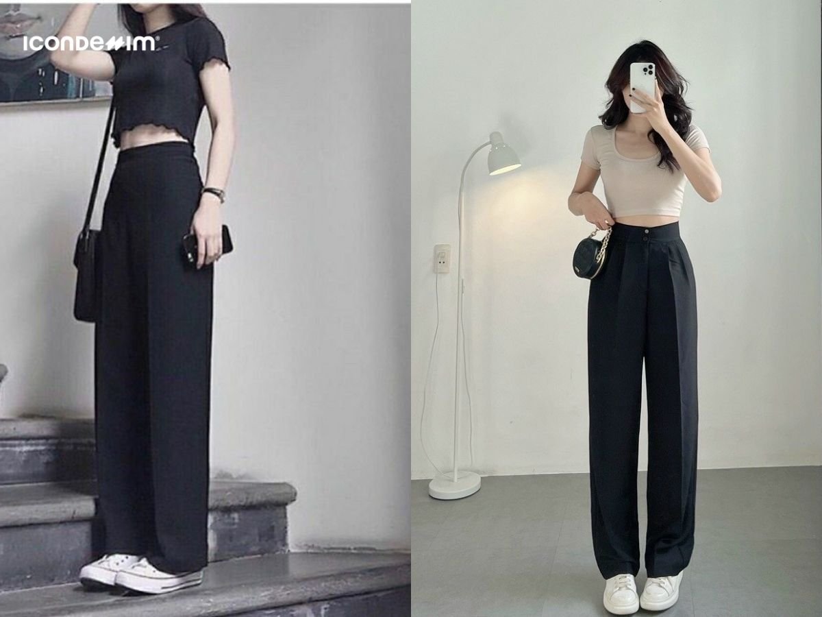 Diện áo crop top với quần culottes đi dạo phố, cafe cùng bạn bè