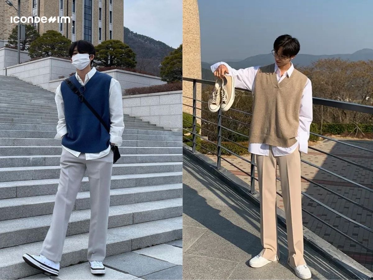 Áo gile, áo sơ mi và quần tây