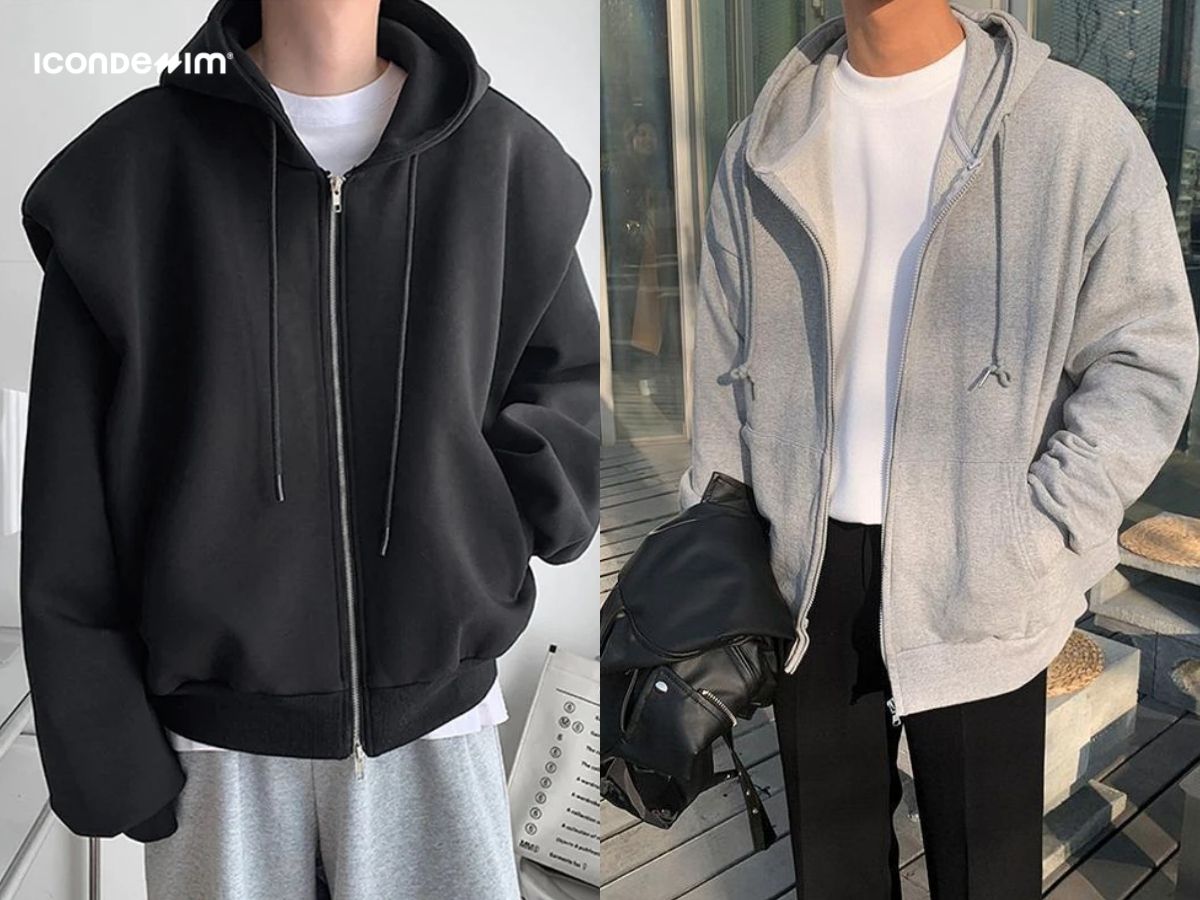 Áo hoodie có khóa Zip