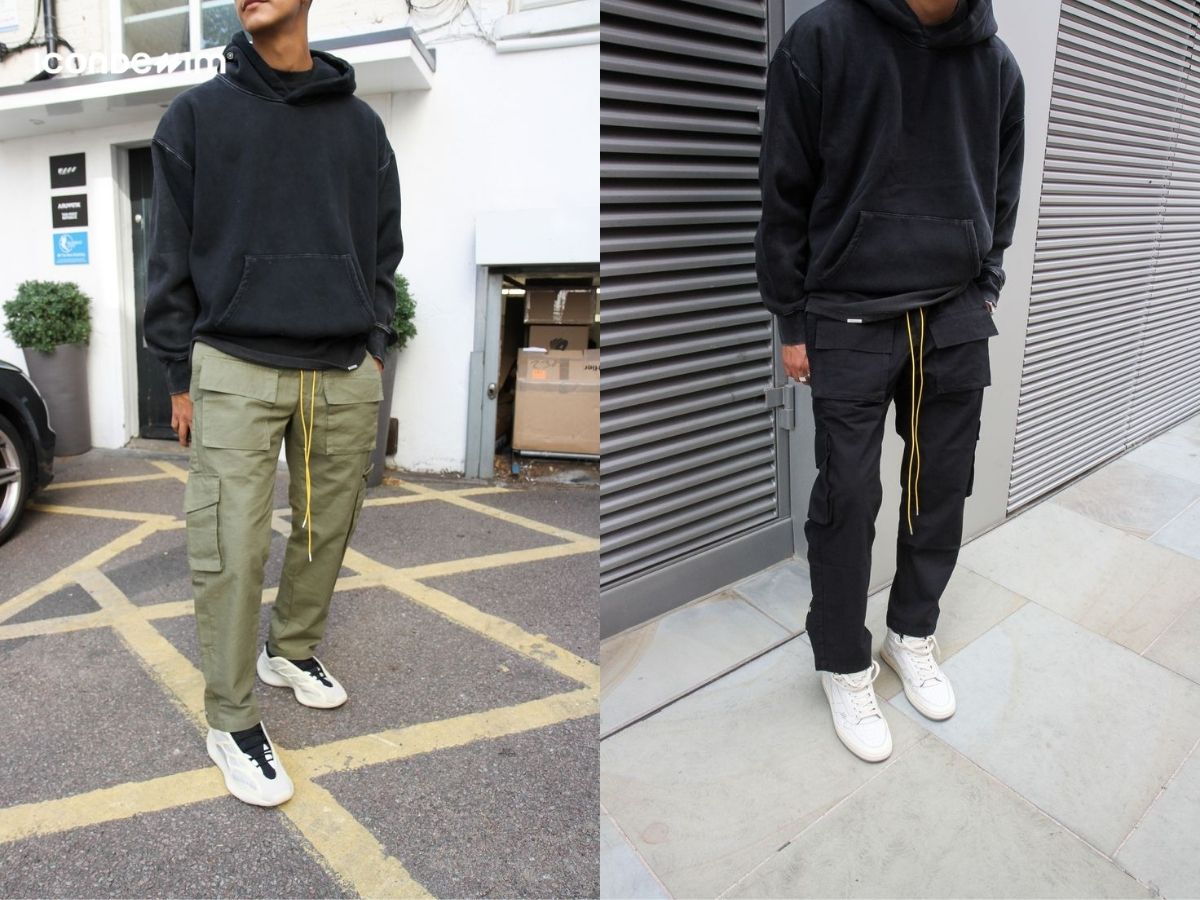 Tạo diện mạo cá tính với áo hoodie và quần cargo