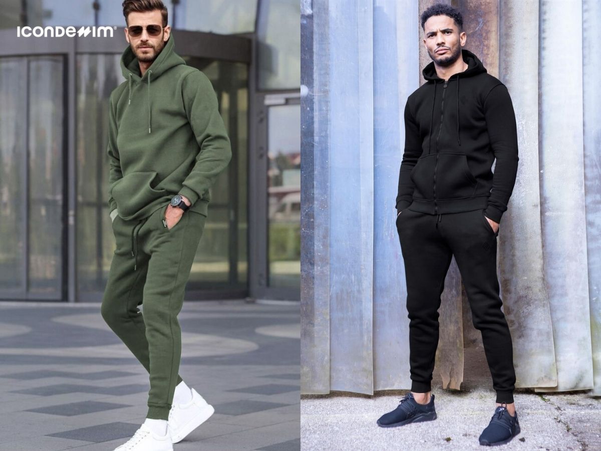Phối đồ quần jogger và áo hoodie cho nam đùi to
