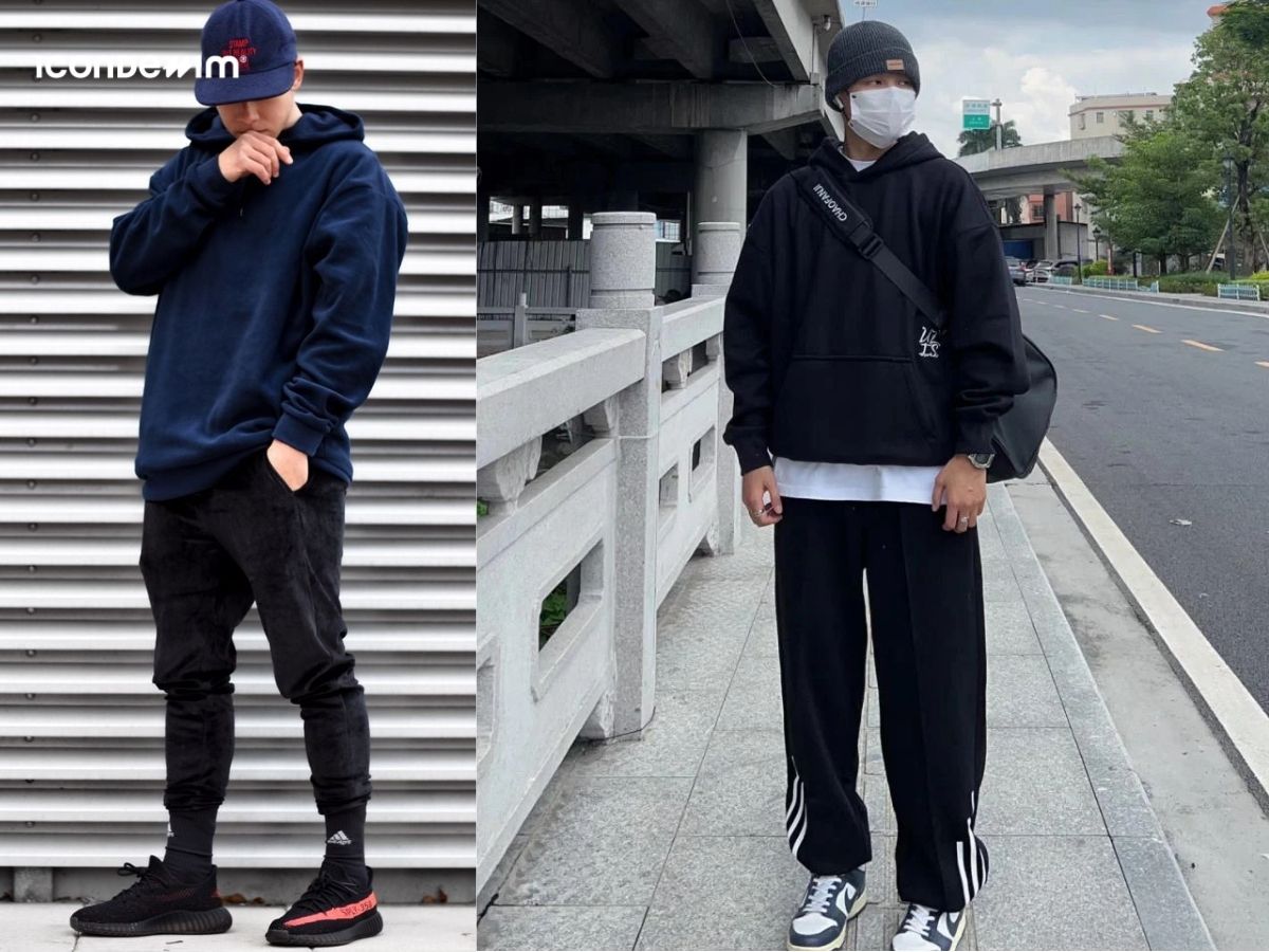 Phối áo hoodie và quần jogger