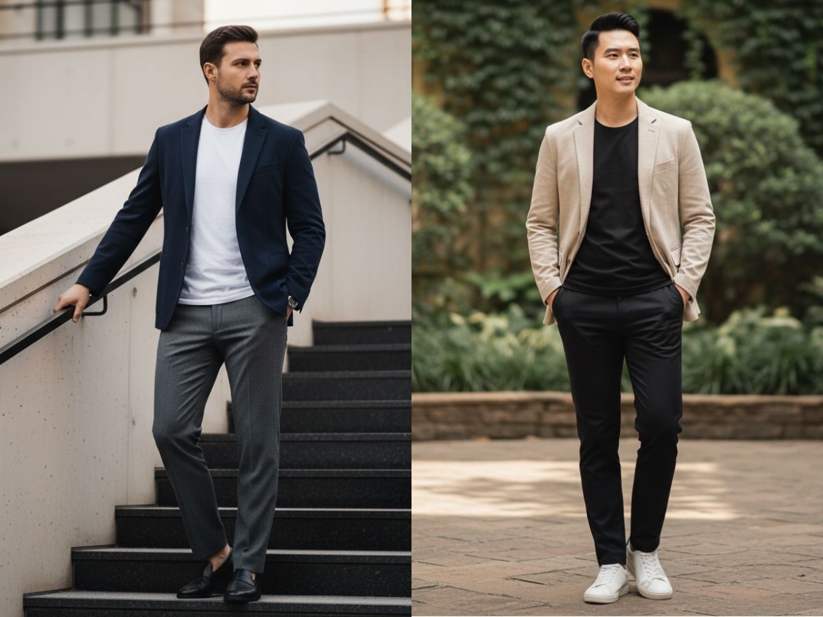 Áo khoác blazer và áo thun