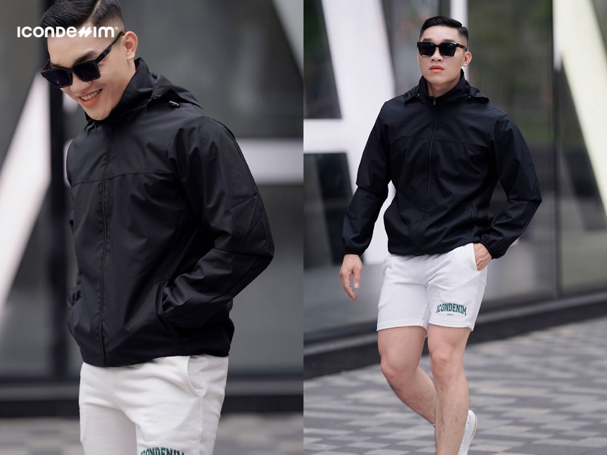Áo khoác dù được thiết kế đơn giản nhưng vẫn rất hiện đại