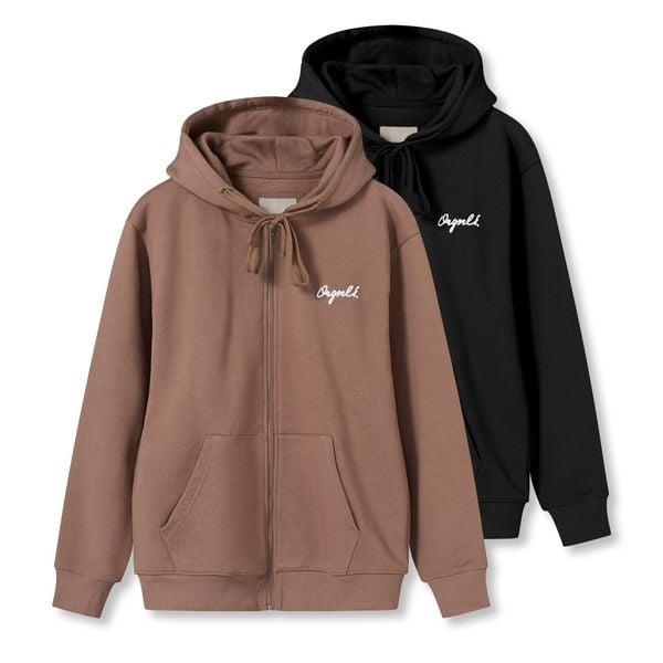 Áo Khoác Hoodie Nam Orgnls Hand-Drawn Chain Stitch Lettering Form Regular