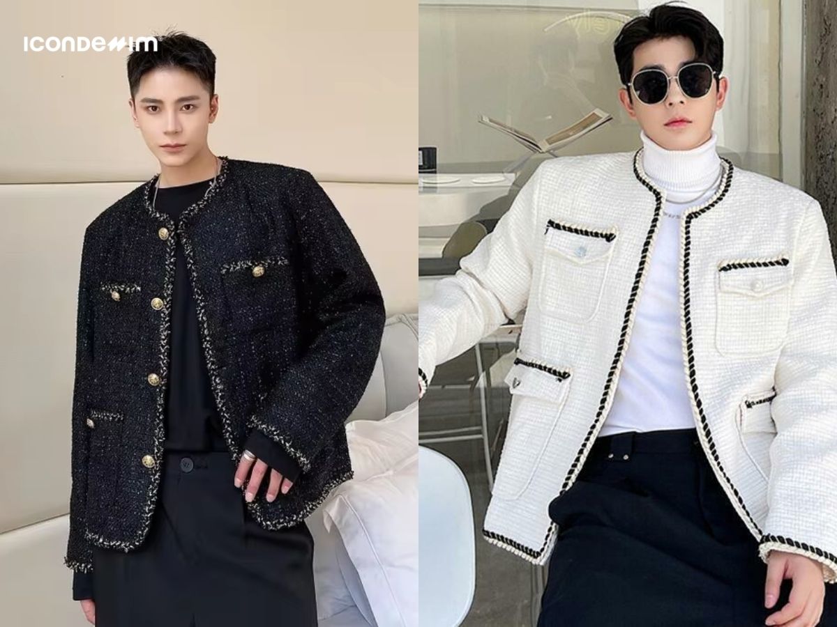 Áo khoác vải tweed