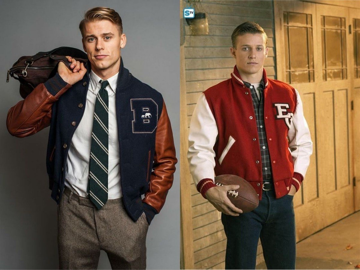 Áo khoác Varsity trong phong cách Preppy