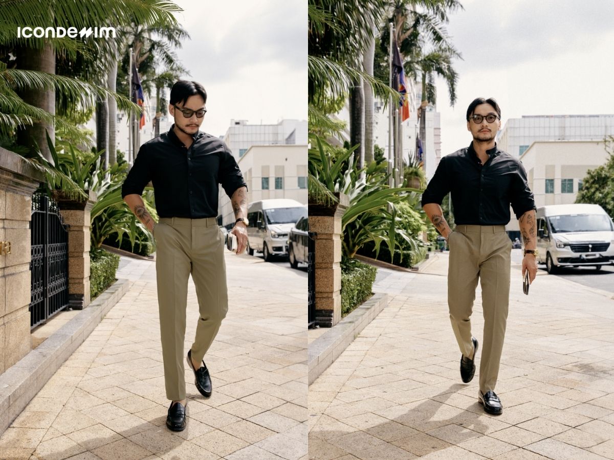 Phối áo sơ mi phong cách smart casual