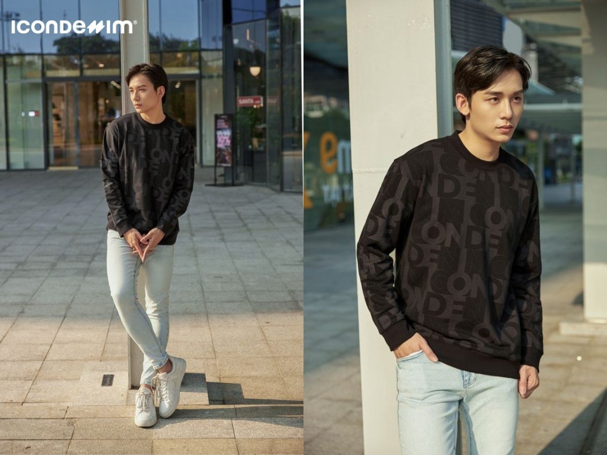 Áo sweater và quần jeans skinny