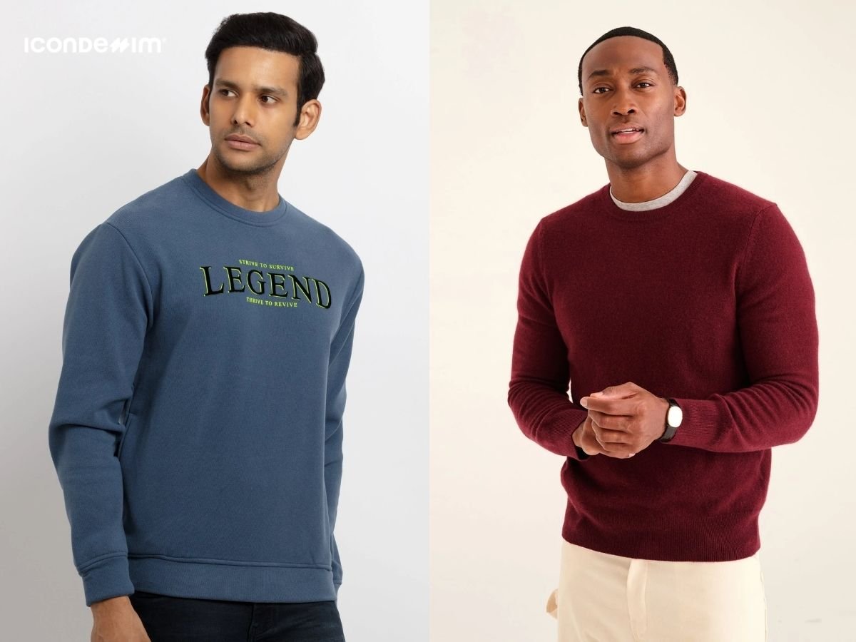 Sự khác biệt của áo Sweatshirt với áo Sweater