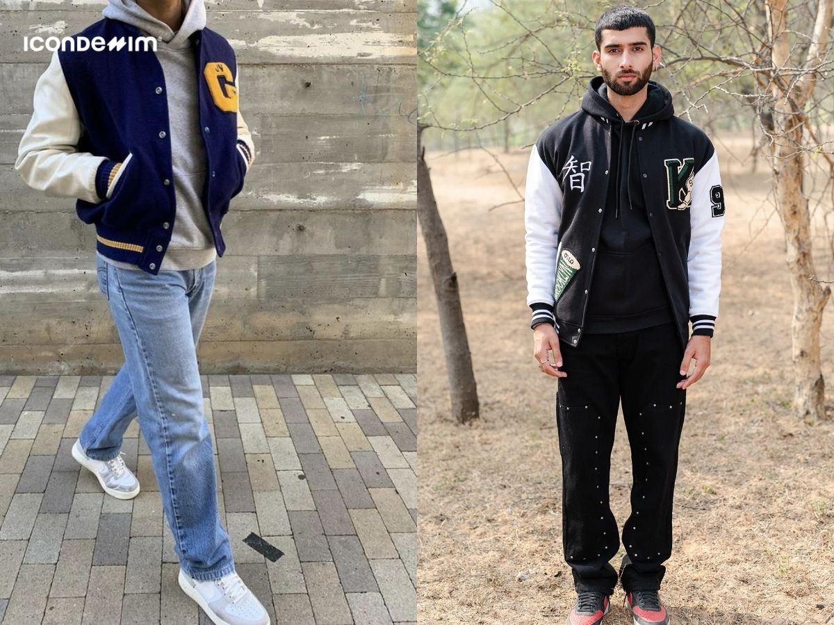 Mix and match áo Varsity cùng áo hoodie