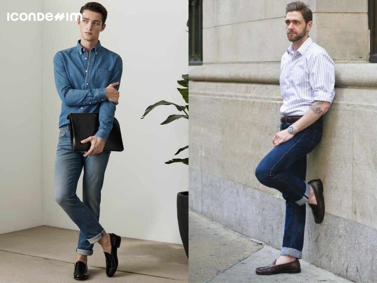 Smart casual với áo sơ mi, quần jean