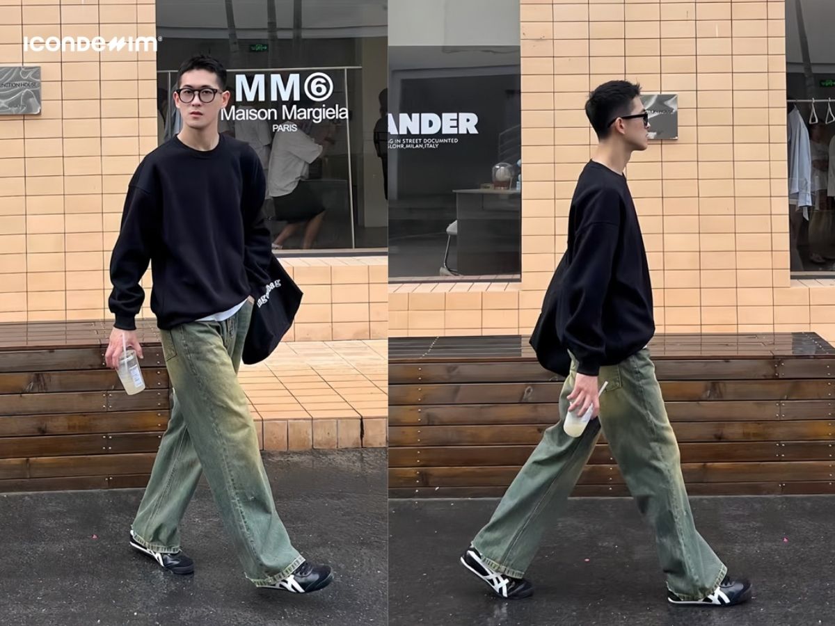 Baggy jeans, áo sweater