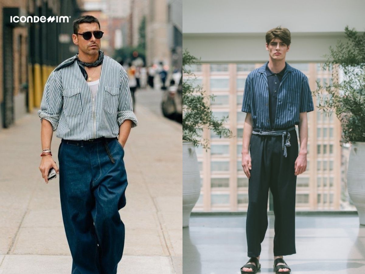 Quần baggy với áo sơ mi họa tiết vừa trẻ trung, vừa thời trang