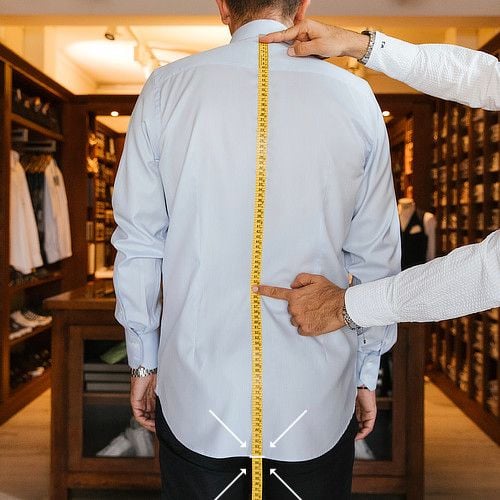 cách đo chiều dài áo sơ mi