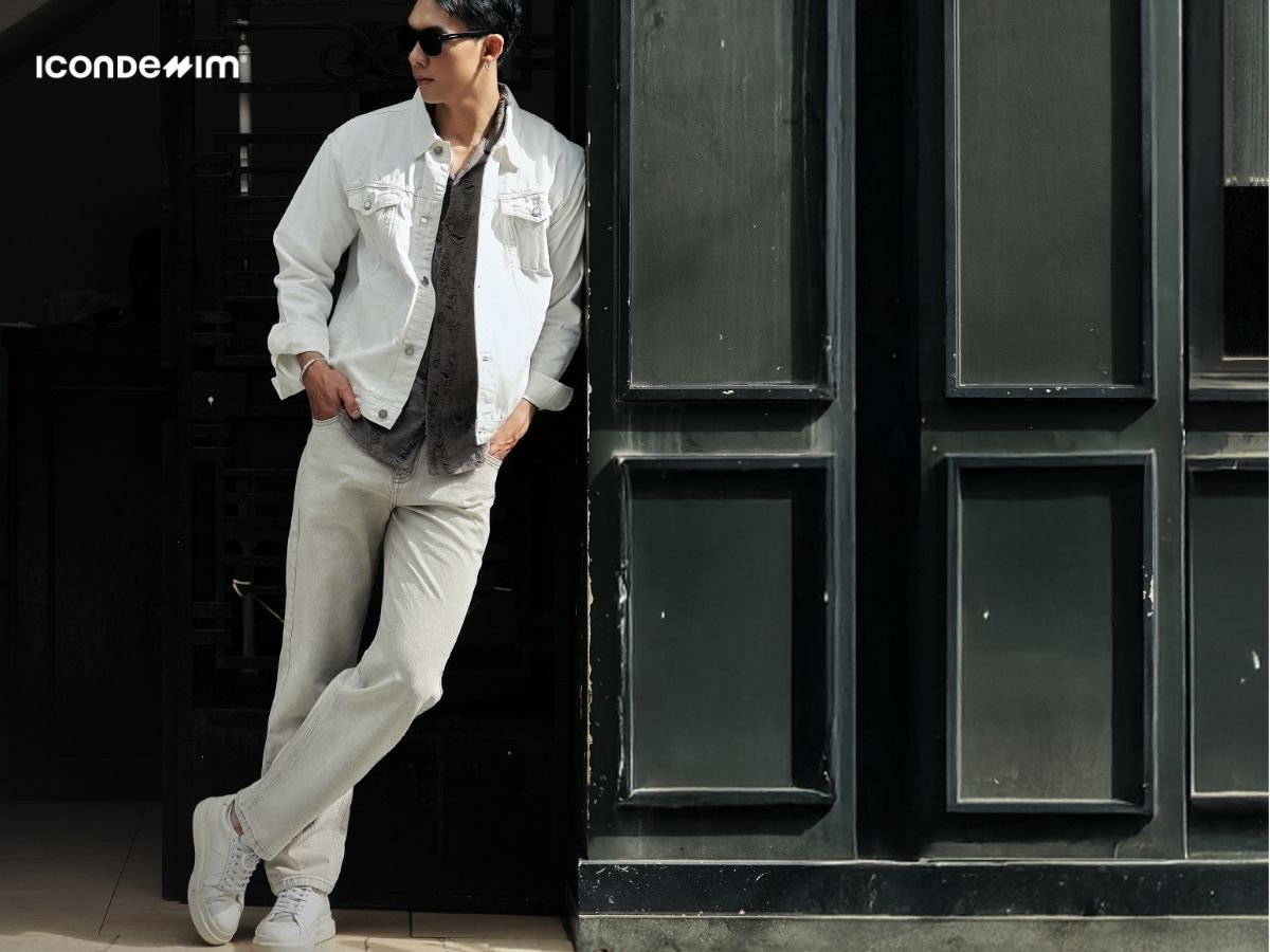 Chọn áo khoác denim cho nam dáng cao