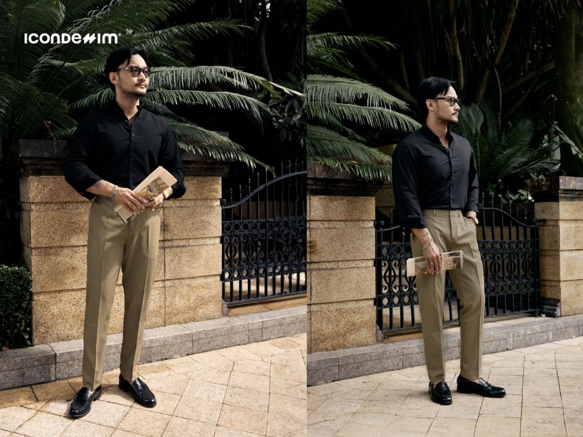 Phối quần Cropped Pants áo sơ mi và giày lười