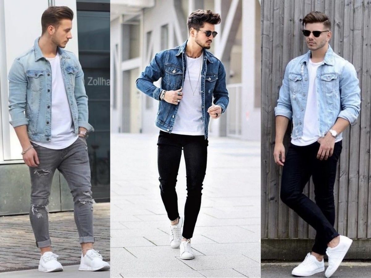 Phối Cropped Pants với áo khoác denim