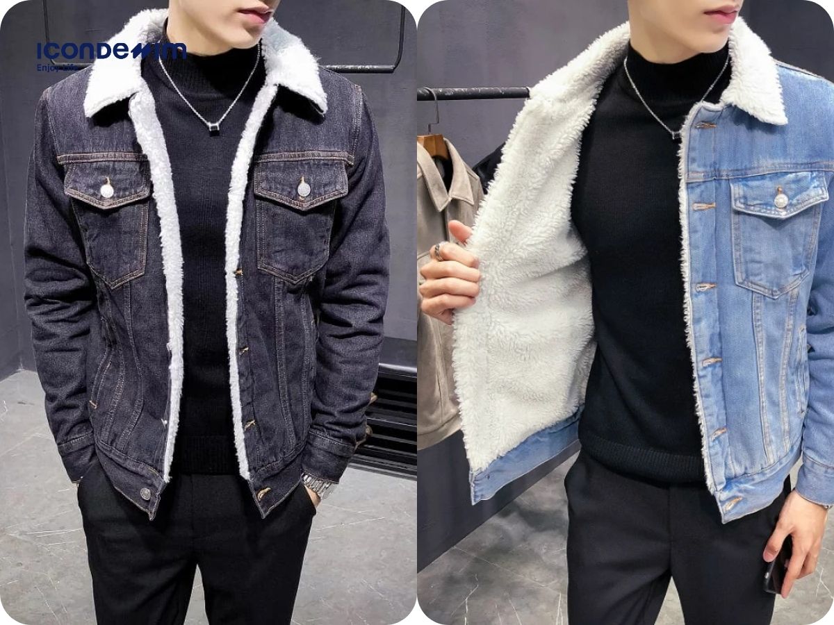 Áo denim lót bông mang đến tạo hình chuẩn nam thần Hàn Quốc