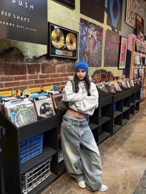 phối đồ với mũ beanie