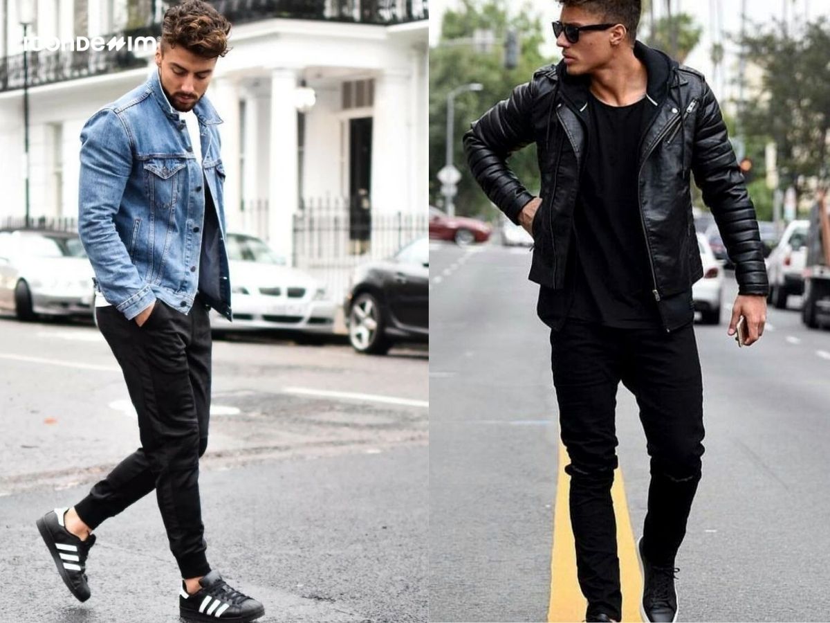 Style bụi bặm thường chọn chất liệu vải jeans, da