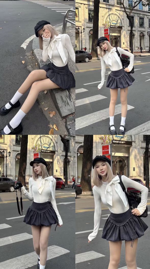 phối đồ với tóc ngắn