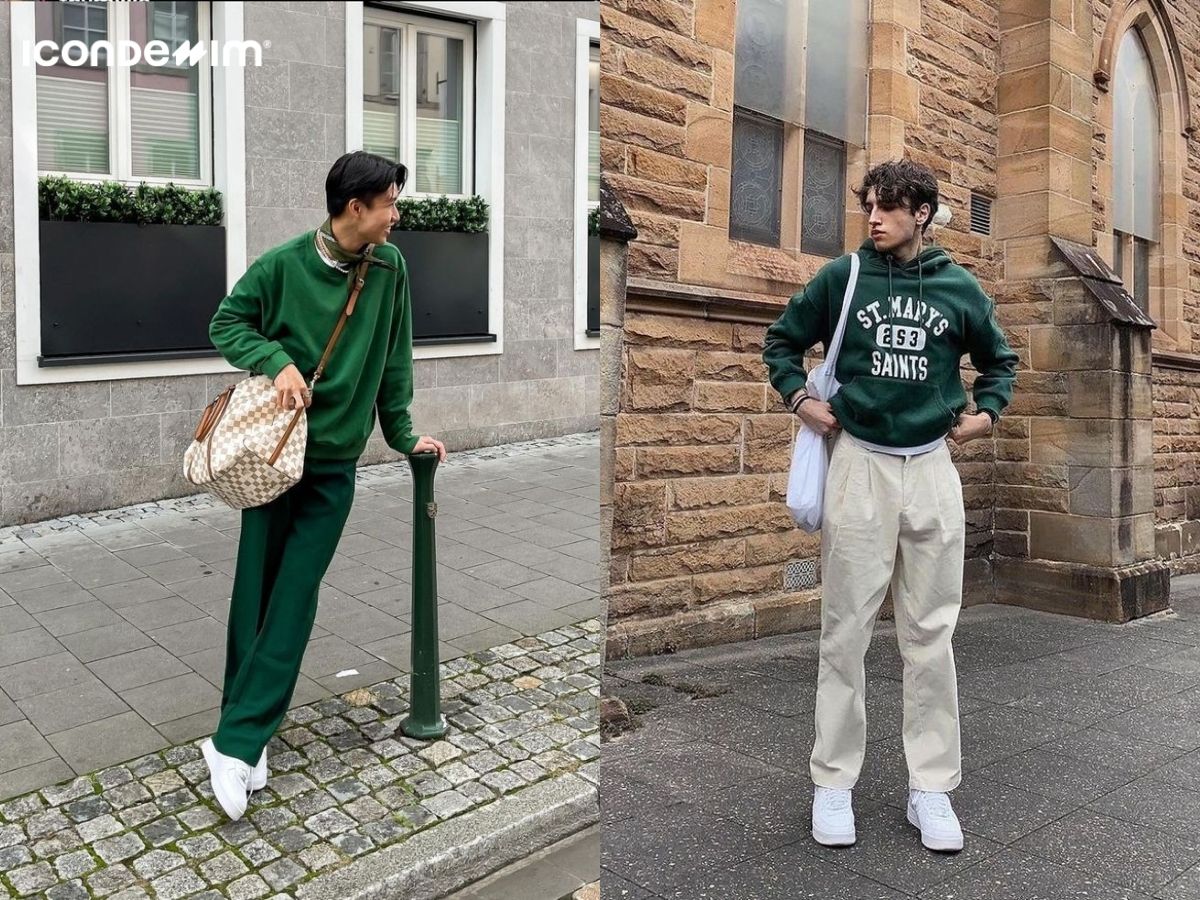 Trang phục màu xanh lá cây là biểu tượng của mùa giáng sinh