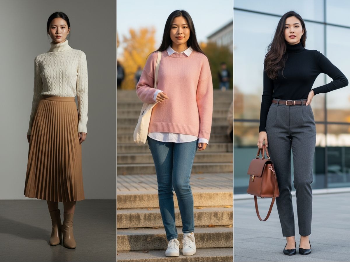 Gợi ý outfit phối đồ mùa thu cho nữ