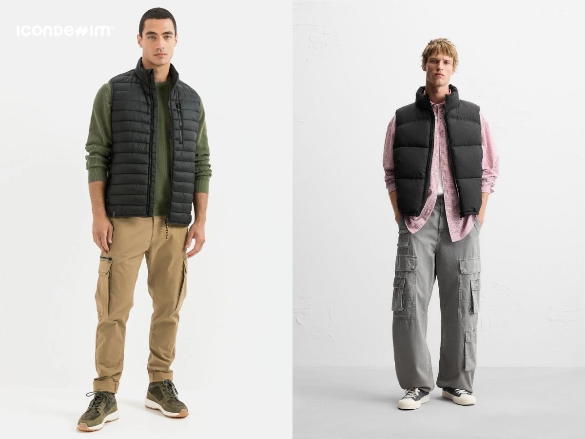 Phối đồ với áo gile nam và quần túi hộp vừa ấm áp, vừa thoải mái