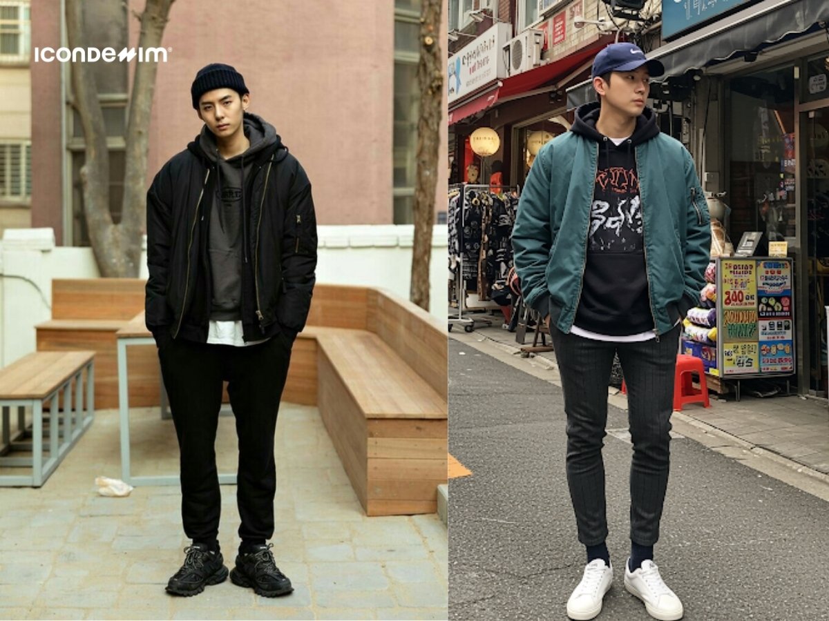 Áo hoodie, áo khoác bomber và quần jogger