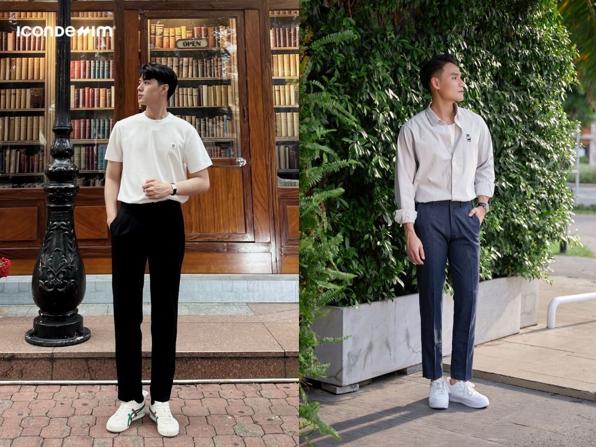 Phối quần chinos phong cách smart casual