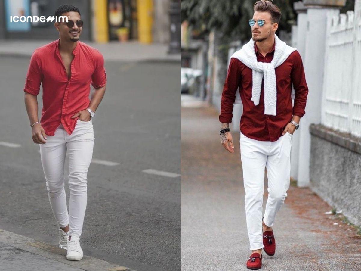 Chọn phụ kiện phối màu đỏ tông màu trung tính