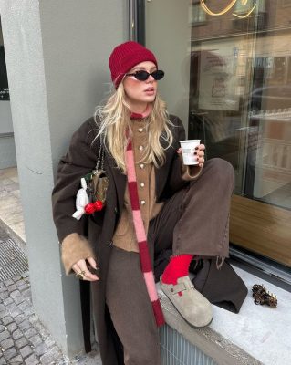 phối đồ với mũ beanie