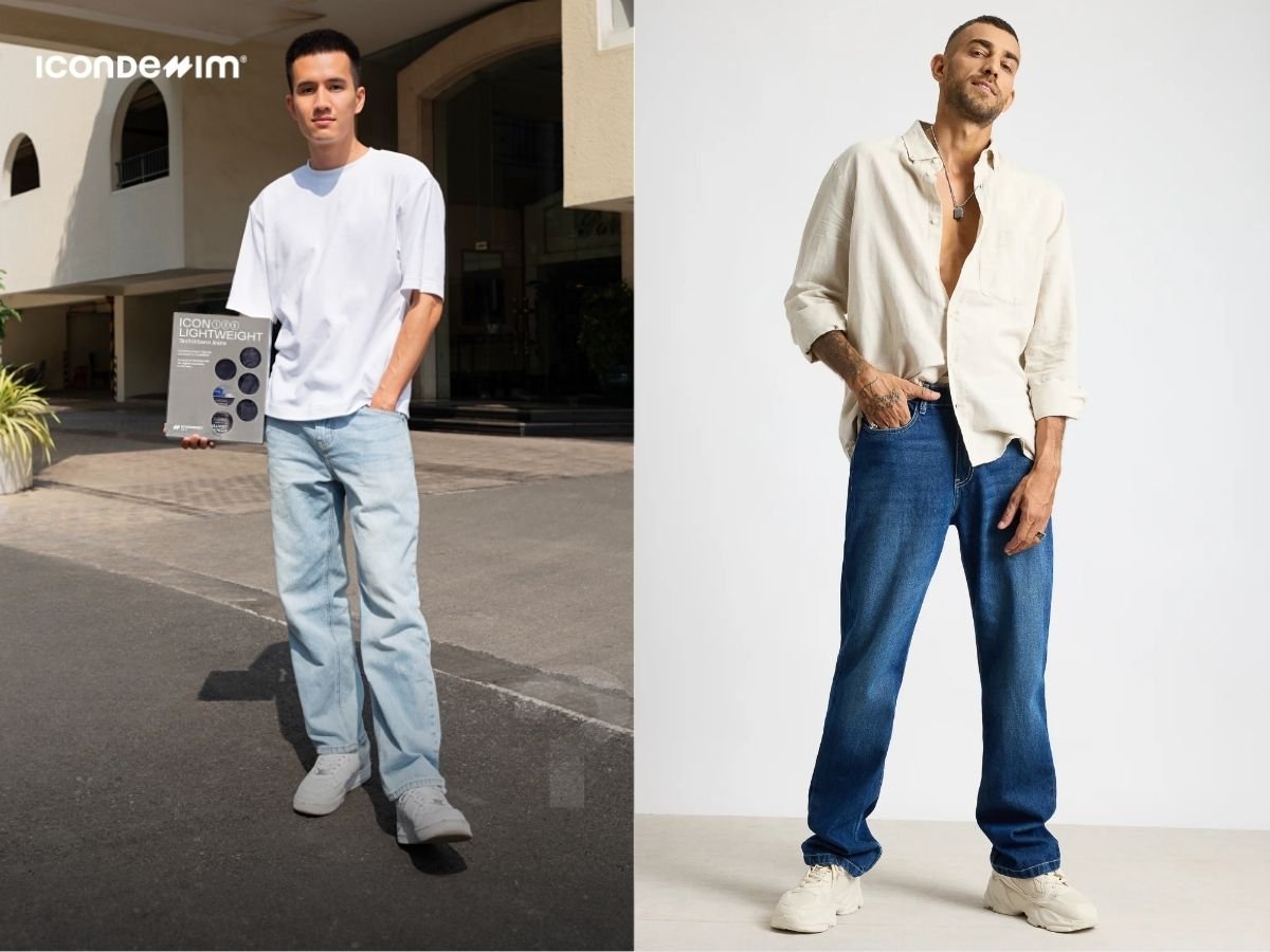 Quần jeans baggy phối cùng áo sơ mi hoặc áo thun mang lại vẻ ngoài ấn tượng