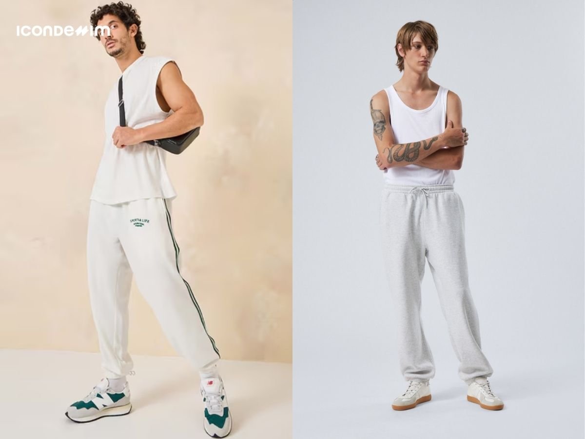 Áo tank top kết hợp với quần thể thao trắng