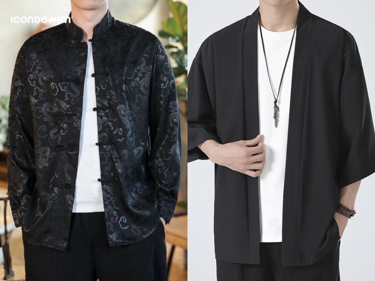 Phối áo khoác lụa dáng rộng với áo thun trắng trơn