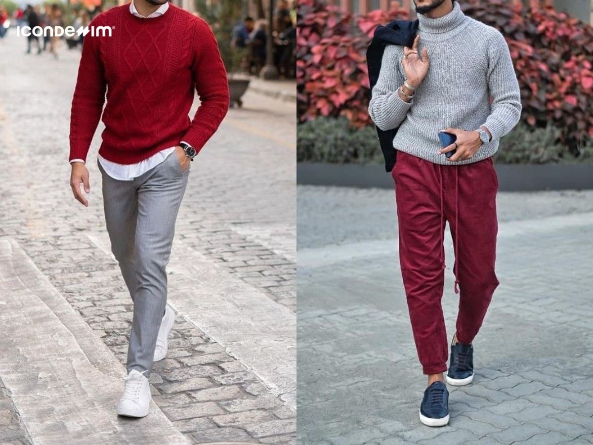 Màu đỏ đi với màu xám