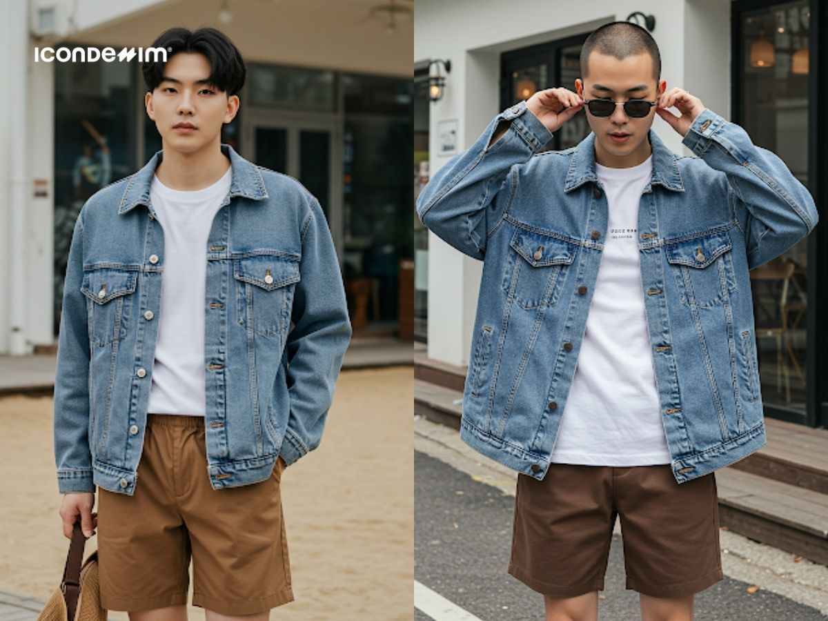Tông màu đất với vải denim mỏng