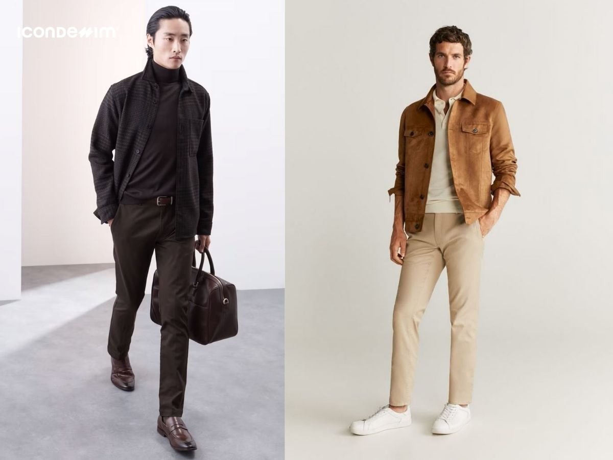 Quần chinos phối đồ phong cách Monochrome