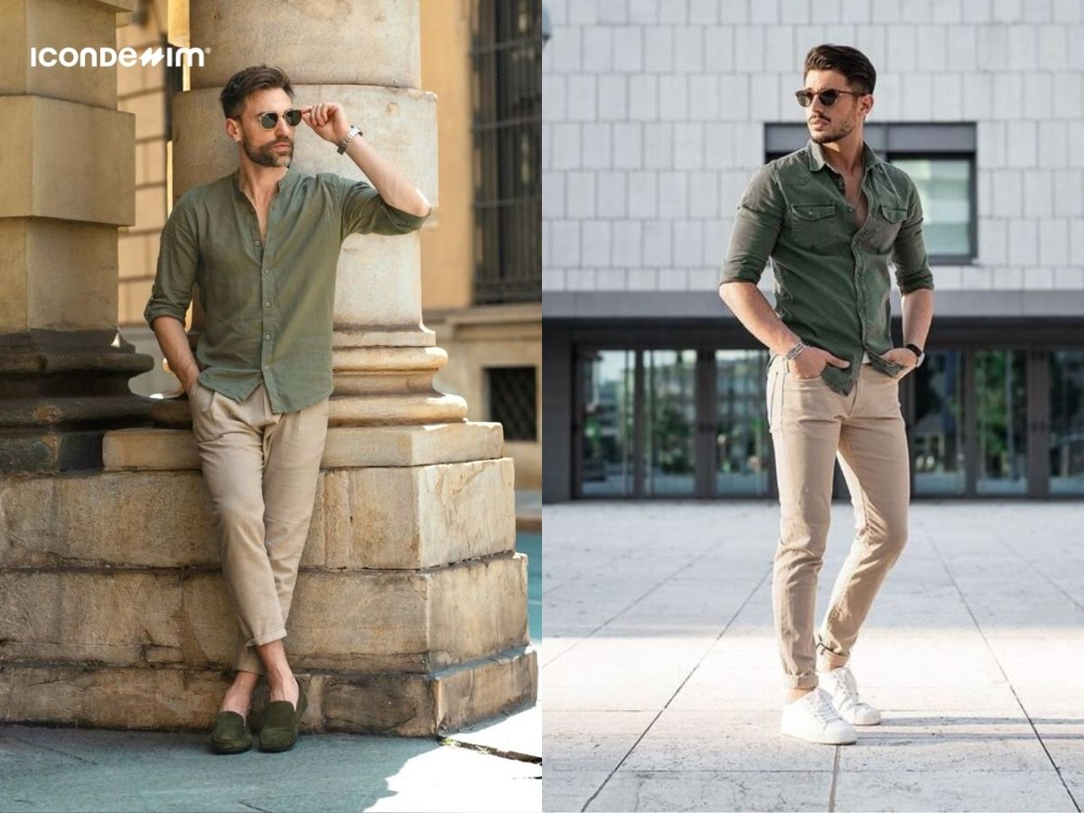 o-xanh-la-voi-quan-mau-be-thoi-thuong_6b468cdd49d7463799058b0c3913b2f2 Phối áo xanh lá với quần màu be thời thượng