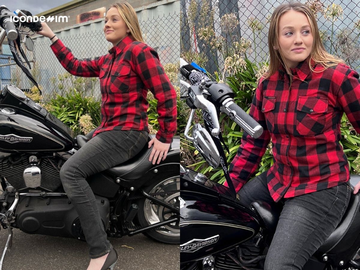 Phối đồ với áo sơ mi caro cho nữ giới đi phượt