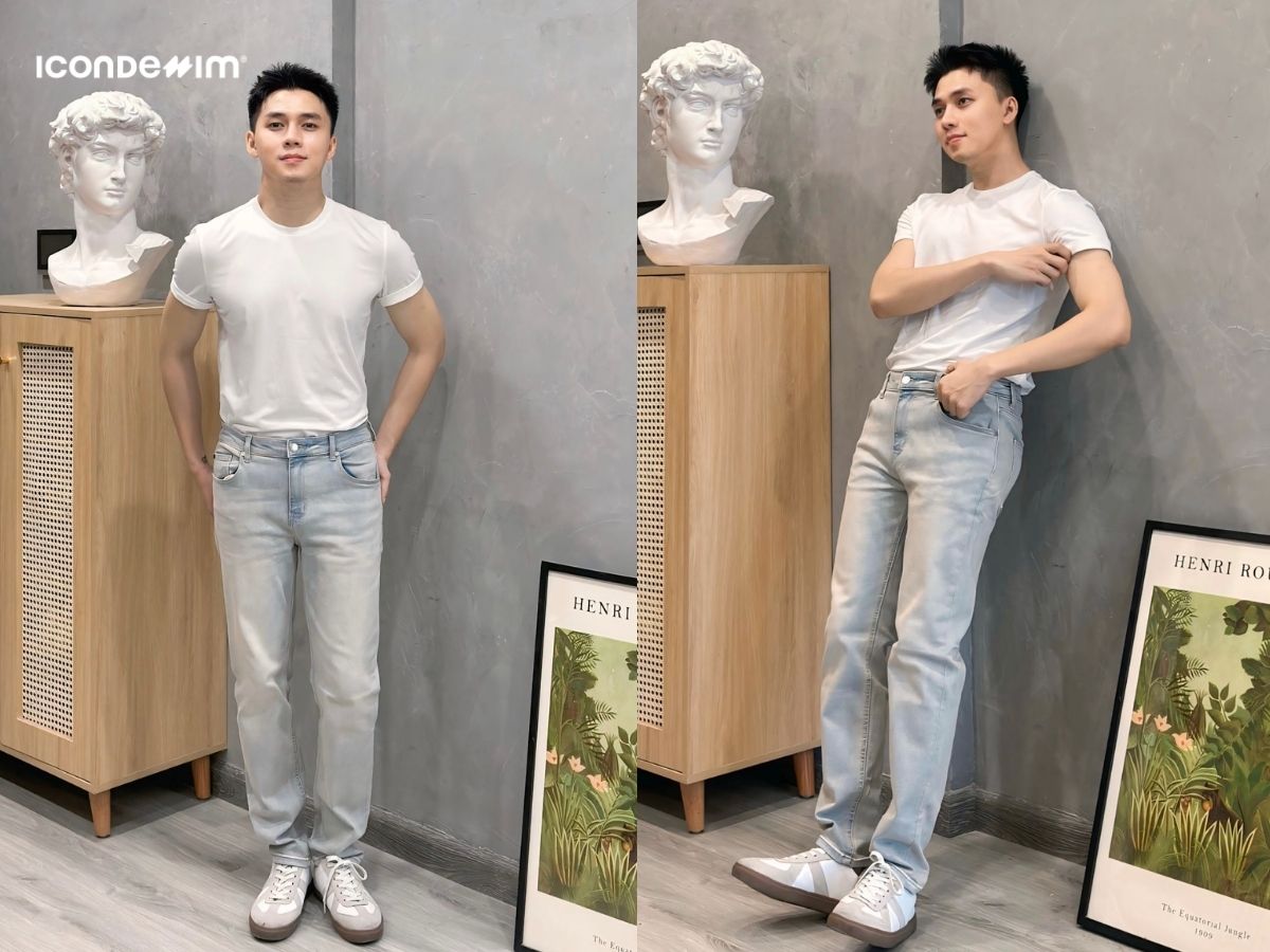 Phối quần jeans phong cách smart casual