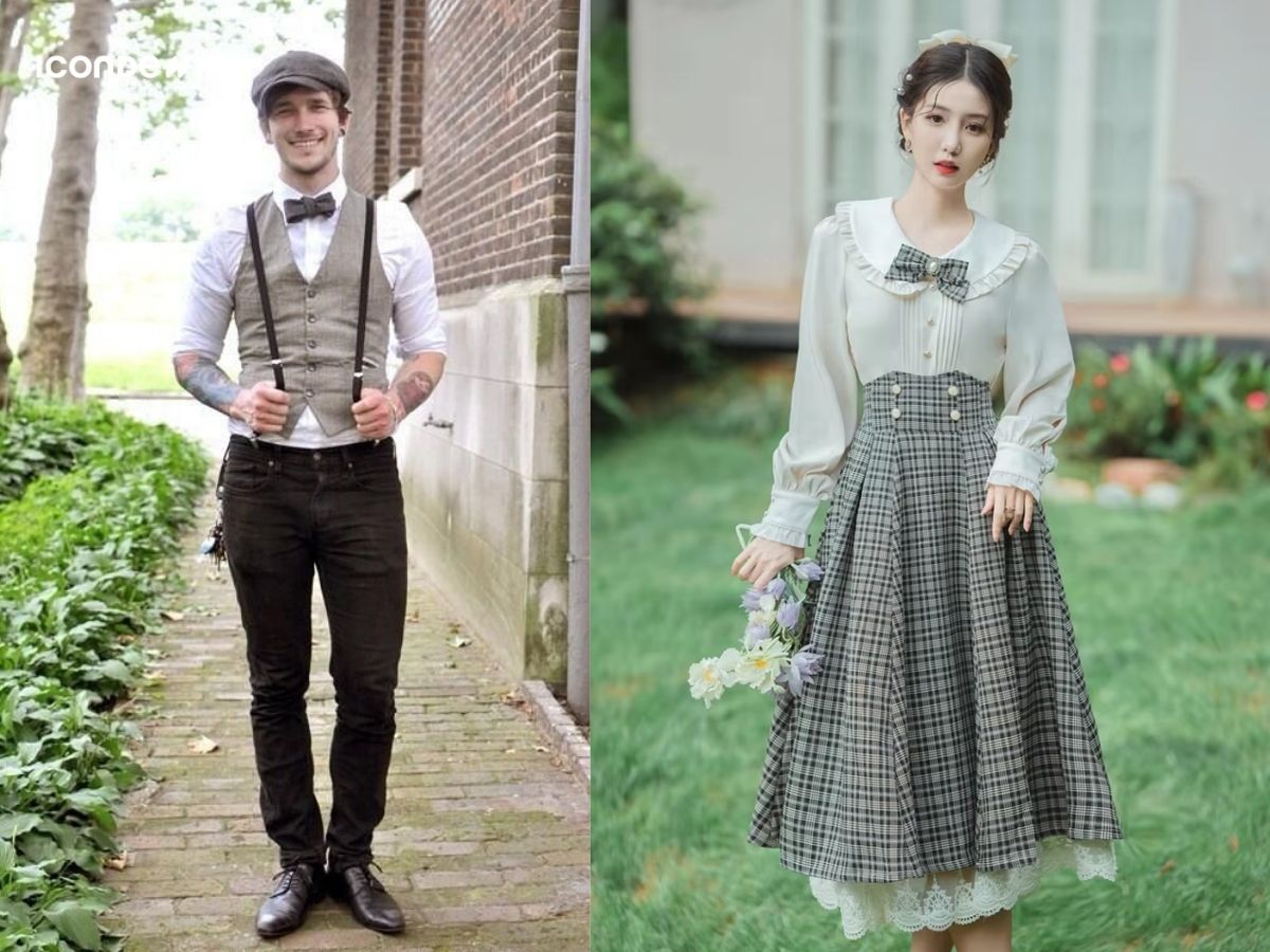 Outfit vintage cổ điển