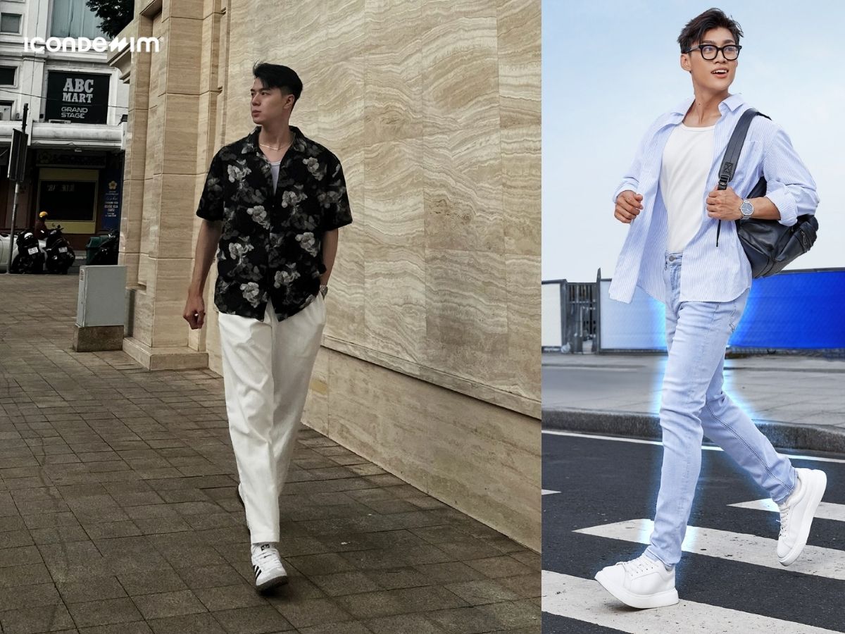 Outfit với áo sơ mi