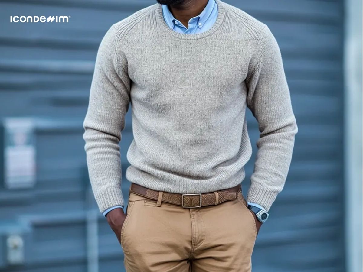 Phối áo jumper với áo sơ mi