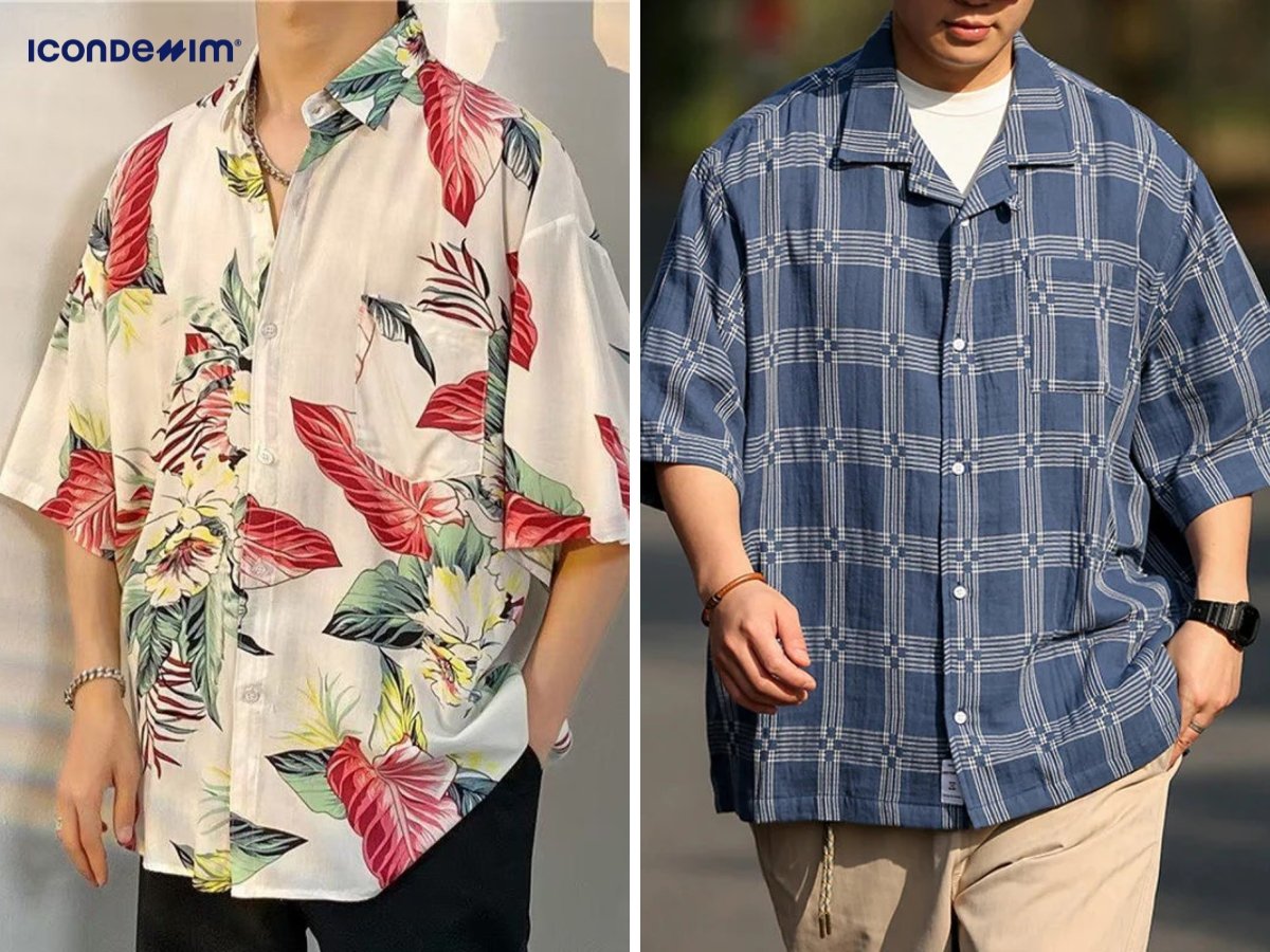 Phối đồ với áo sơ mi tay ngắn họa tiết